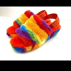 Pride Rainbow 🌈 Ugg  Big Girl/Woman’s Slide Sandals